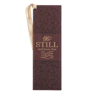 Bookmark With Tassel: Be Still and Know Brown (Psalm 46:10)