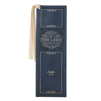 Bookmark With Tassel: Trust in the Lord Navy (Isaiah 26:4)