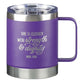 Stainless Steel Travel Mug: She is Clothed With Strength (Proverbs 31:25) Purple (325ml)