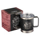 Stainless Steel Travel Mug: Be Strong (Ephesians 6:10) Black (325ml)