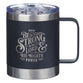 Stainless Steel Travel Mug: Be Strong (Ephesians 6:10) Black (325ml)