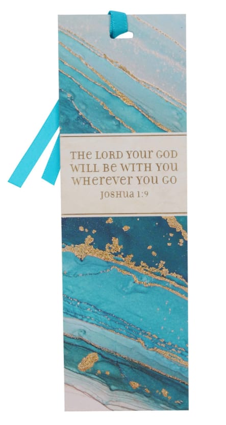 Premium Bookmark With Ribbon: With You (Joshua 1:9)