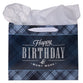 Gift Bag Large Landscape: Happy Birthday and Many More, Black Plaid