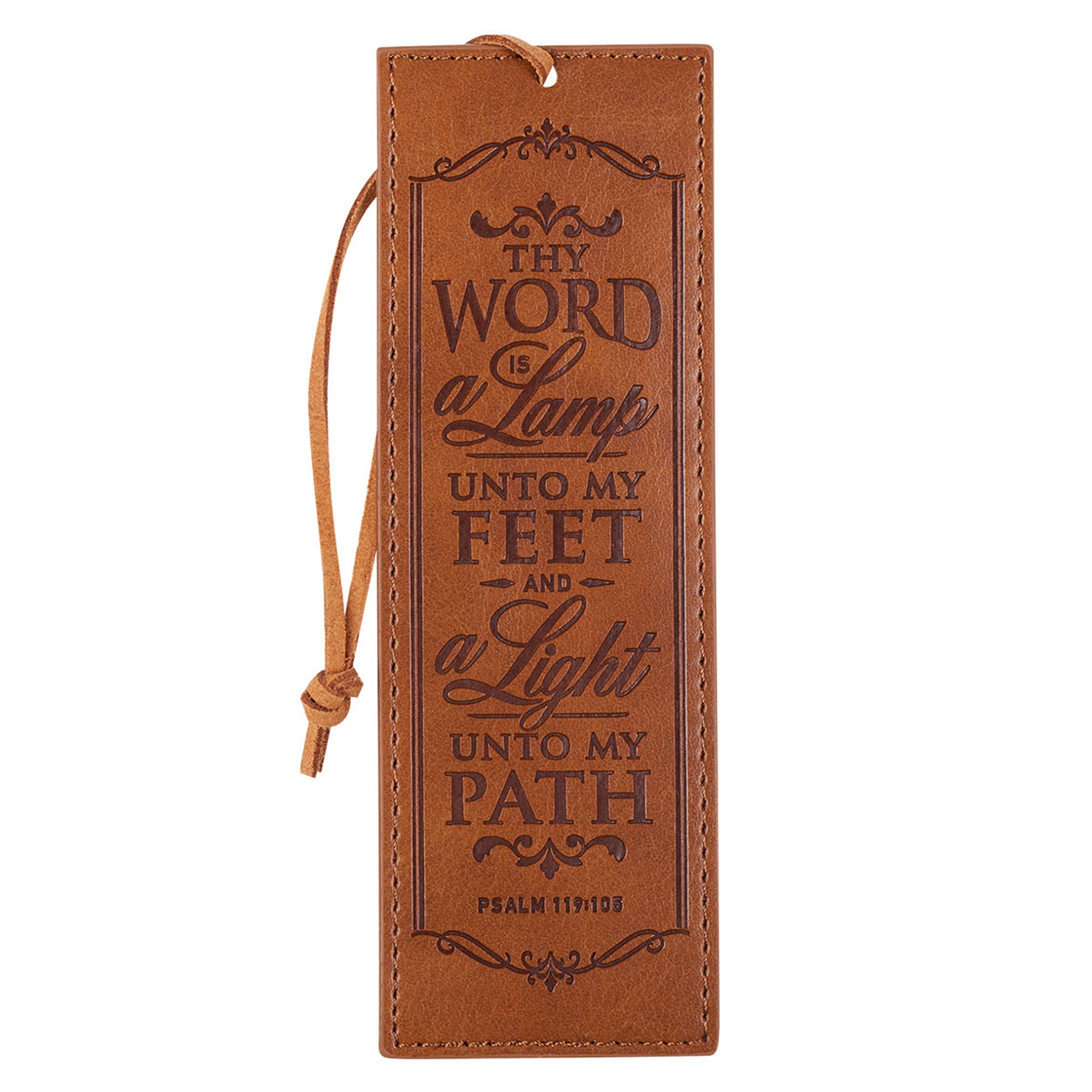 Bookmark With Cord: Thy Word is a Lamp Tan (Psalm 119:105)