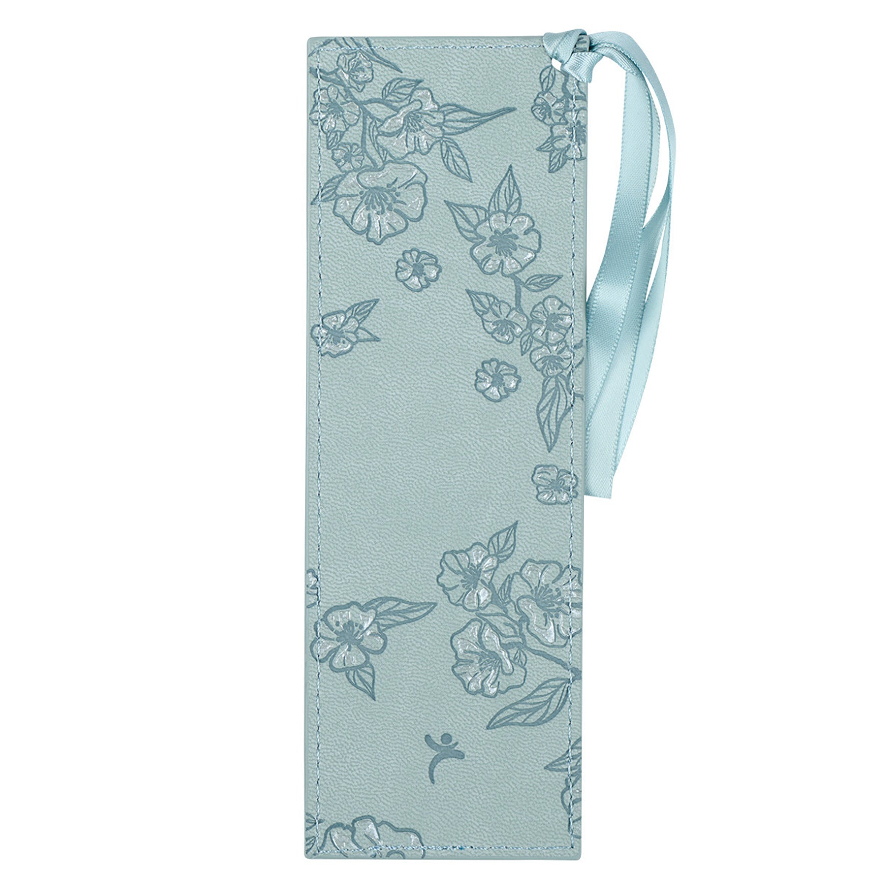 Bookmark With Ribbon: I Know the Plans Aqua Floral (Jer. 29:11)
