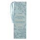 Bookmark With Ribbon: I Know the Plans Aqua Floral (Jer. 29:11)