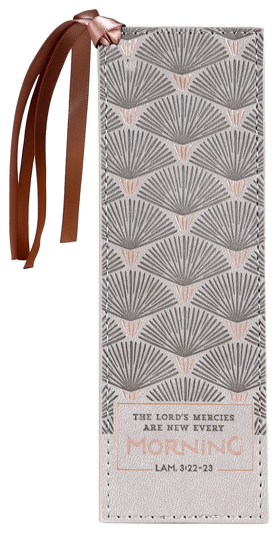 Bookmark With Ribbon: Mercies Are New Neutral Design (Lam. 3:22-23)