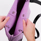 Bible Tote: Be Still and Know Purple Butterflies, Felt (Psalm 46:10), Magnetic Button Closur