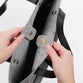 Bible Tote: Love, Black Faux Leather/Grey  Felt, Magnetic Button Closure