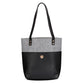 Bible Tote: Love, Black Faux Leather/Grey  Felt, Magnetic Button Closure
