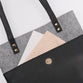 Bible Tote: Love, Black Faux Leather/Grey  Felt, Magnetic Button Closure