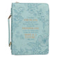 Bible Cover Large: I Know the Plans...Hope & a Future Gold Accents, Floral (Jer 29:11)