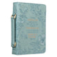 Bible Cover Medium: I Know the Plans...Hope & a Future Gold Accents/ Floral (Jer 29:11)