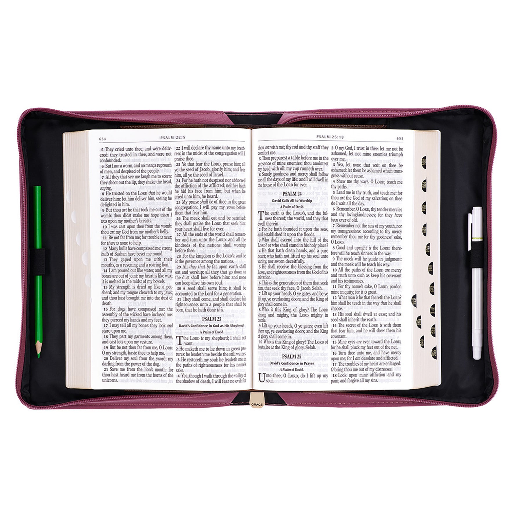 Bible Cover Large: With God All Things Are Possible Pink Roses (Matthew 19:26)