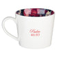 Ceramic Mug: Be Still and Know, Dark Floral Inside (384 Ml)