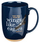 Ceramic Mug: The Will Soar on Wings Like Eagles (Isaiah 40:31) Navy (444 Ml)