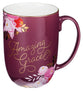 Ceramic Mug: Amazing Grace, Mulberry Pink/Gold (444 Ml)