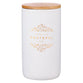 Gratitude Jar With Cards: Today I'm Grateful For, White/Gold, Ceramic With Bamboo Lid
