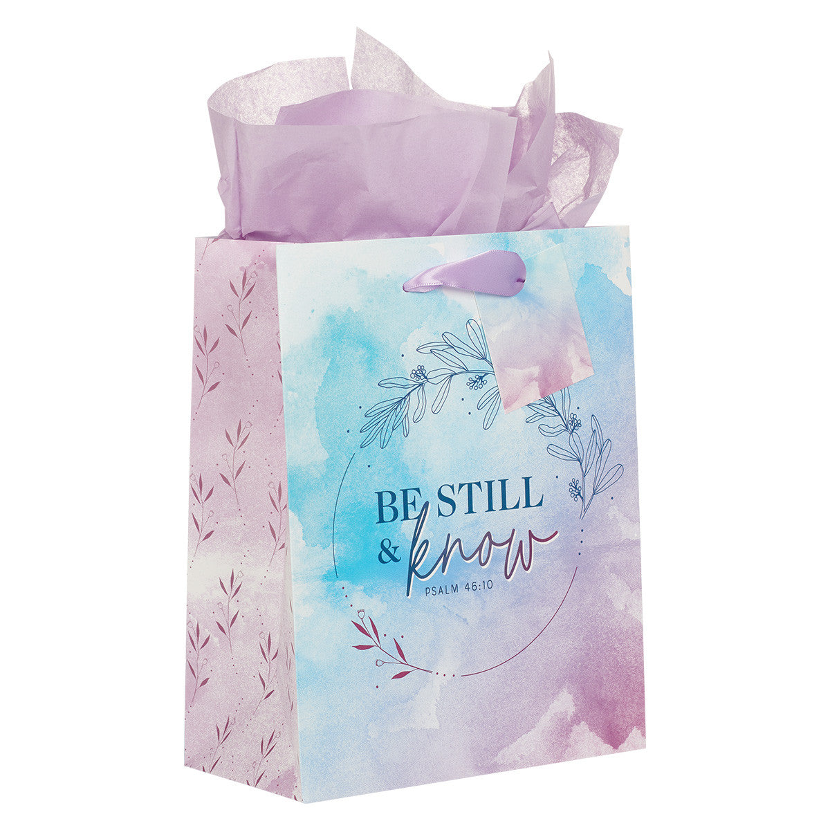 Gift Bag Medium: Be Still & Know Watercolour (Psalm 46:10)