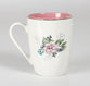 Ceramic Mug: The Lord Delights in You (Isaiah 62:4) Floral, Pink Inside (355ml)