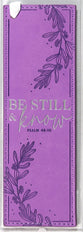 Bookmark With Ribbon: Be Still and Know Lilac (Psalm 46:10)