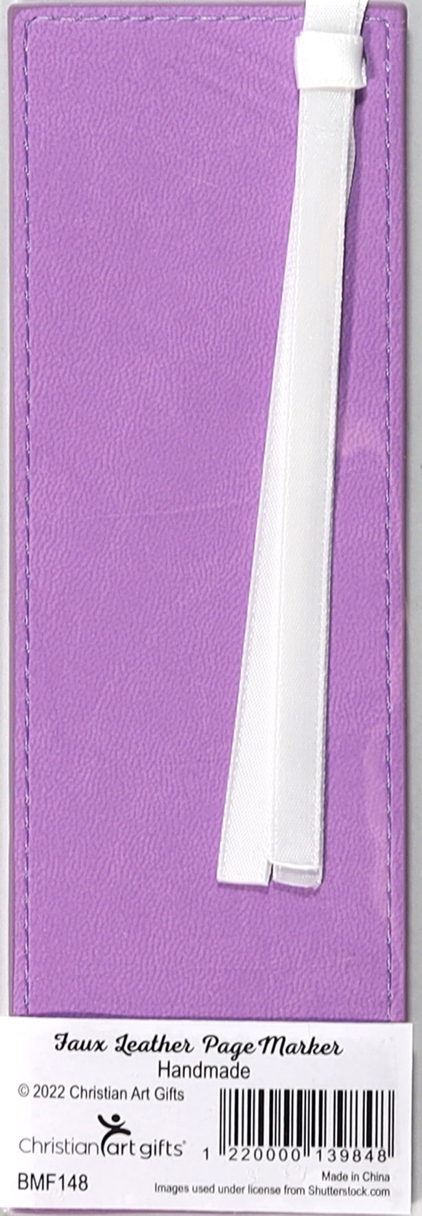 Bookmark With Ribbon: Be Still and Know Lilac (Psalm 46:10)
