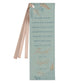 Bookmark With Ribbon: Walk By Faith Teal (2 Cor. 5:6-7)