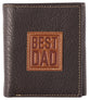 Leather Wallet: Best Dad, Tri-Fold, Rfid-blocking, Gift Boxed