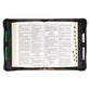 Bible Cover Large: All Things Through Christ Charcoal (Philippians 4:13)
