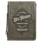 Bible Cover Medium: All Things Through Christ Charcoal (Philippians 4:13)