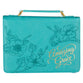 Bible Cover Medium: Amazing Grace, Teal Floral