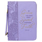 Bible Cover Large: By Grace You Have Been Saved Hydrangea Lilac Purple (Eph. 2:8)