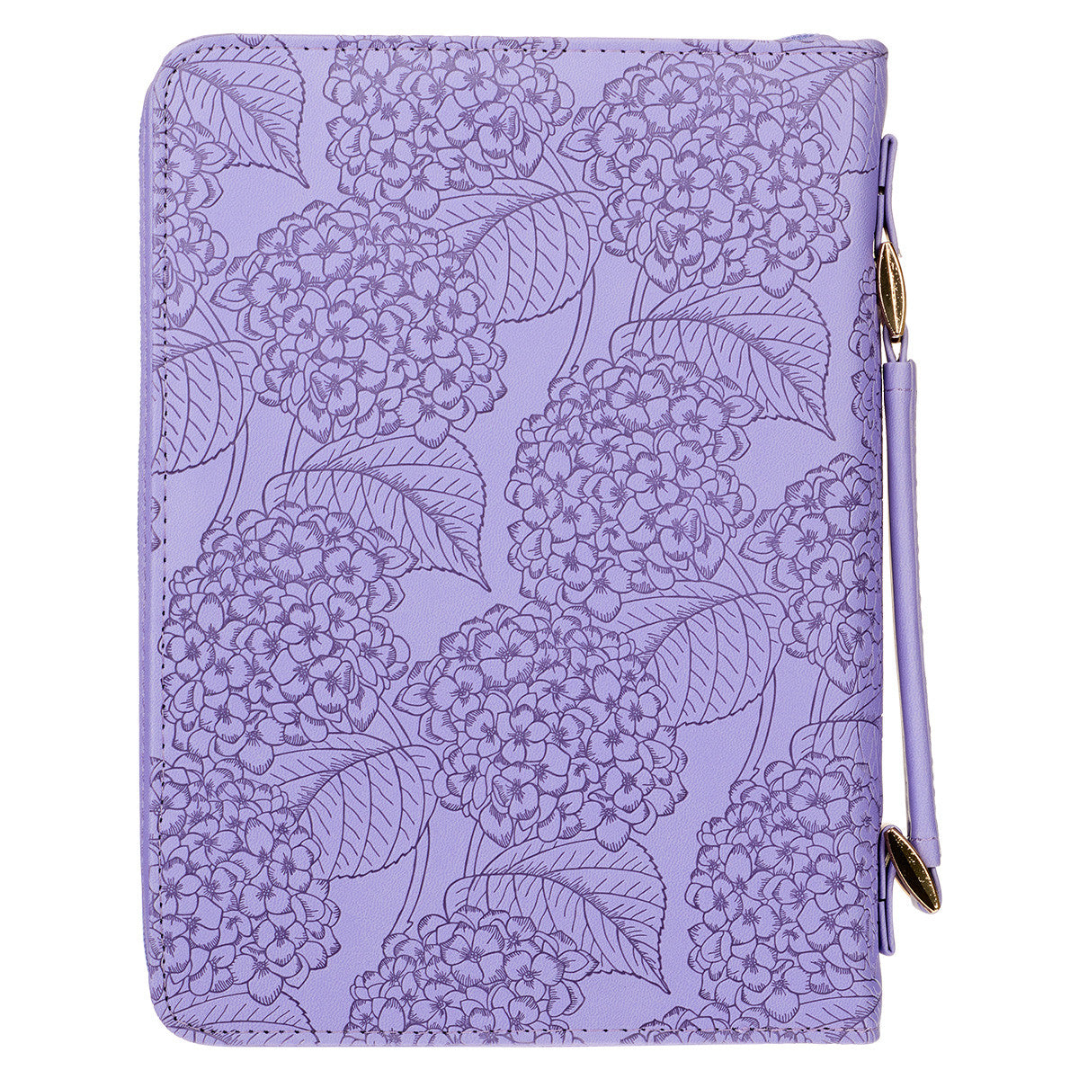 Bible Cover Large: By Grace You Have Been Saved Hydrangea Lilac Purple (Eph. 2:8)