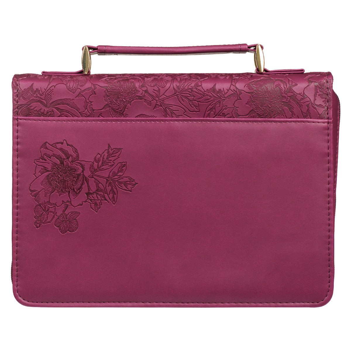 Bible Cover Large: Walk By Faith Ruby Red (2 Cor. 5:7)