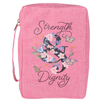 Bible Cover Medium: Strength & Dignity, Pink