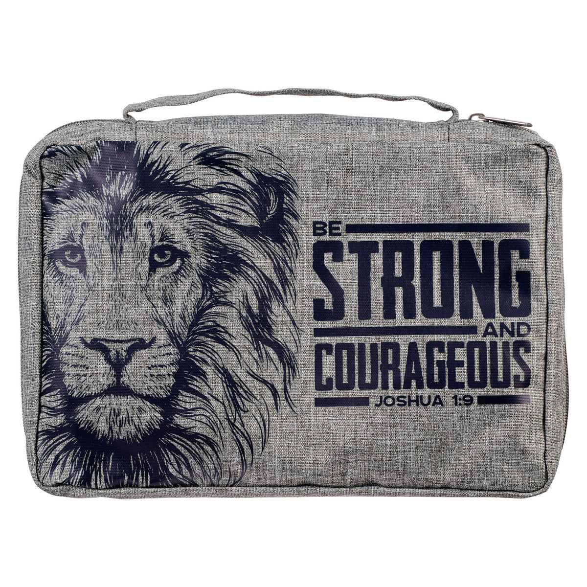 Bible Cover Medium: Be Strong and Courageous Lion (Joshua 1:9)