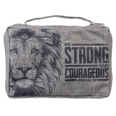 Bible Cover Medium: Be Strong and Courageous Lion (Joshua 1:9)