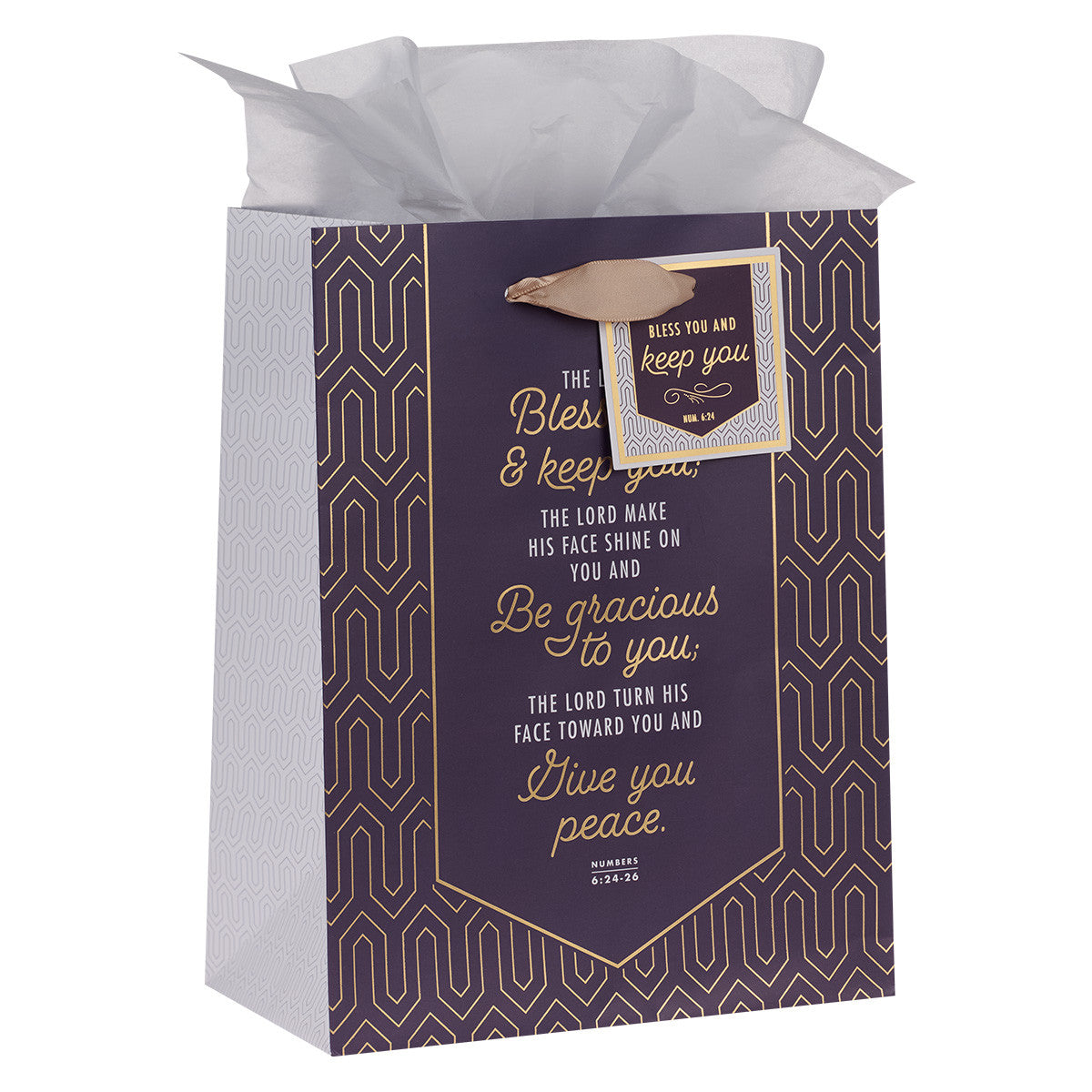 Gift Bag Medium: Bless You & Keep You Purple (Numbers 6:24-25)