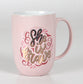 Ceramic Mug: She is Brave, Pink (444 Ml)