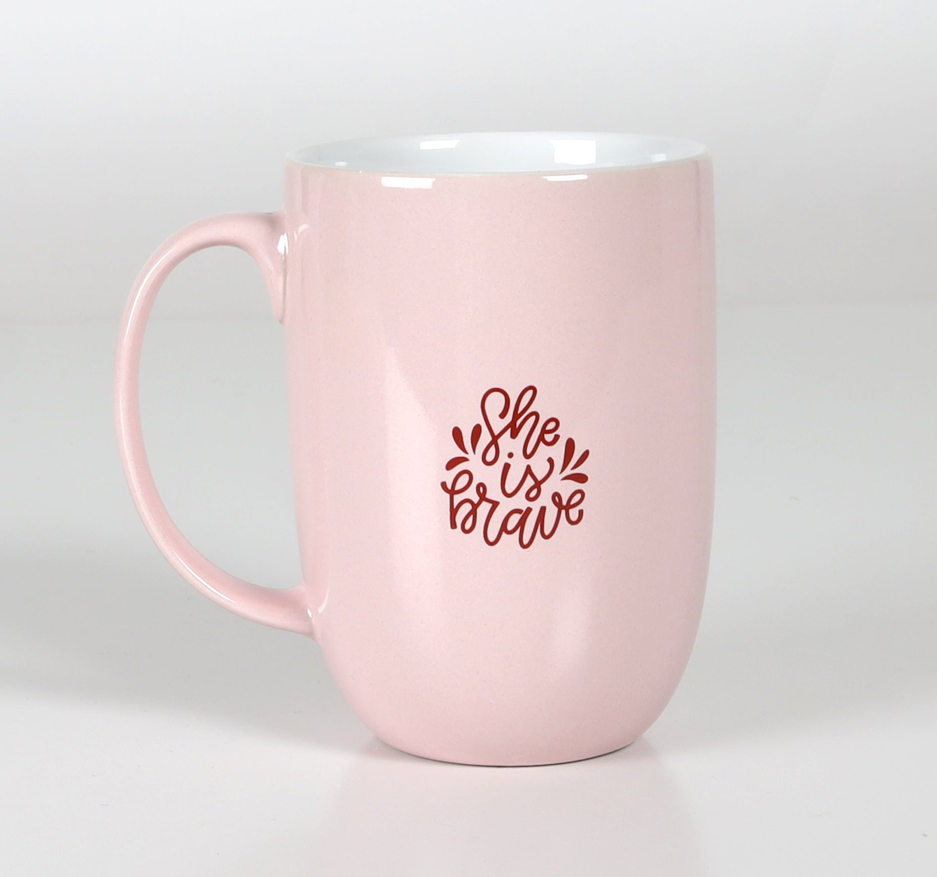 Ceramic Mug: She is Brave, Pink (444 Ml)