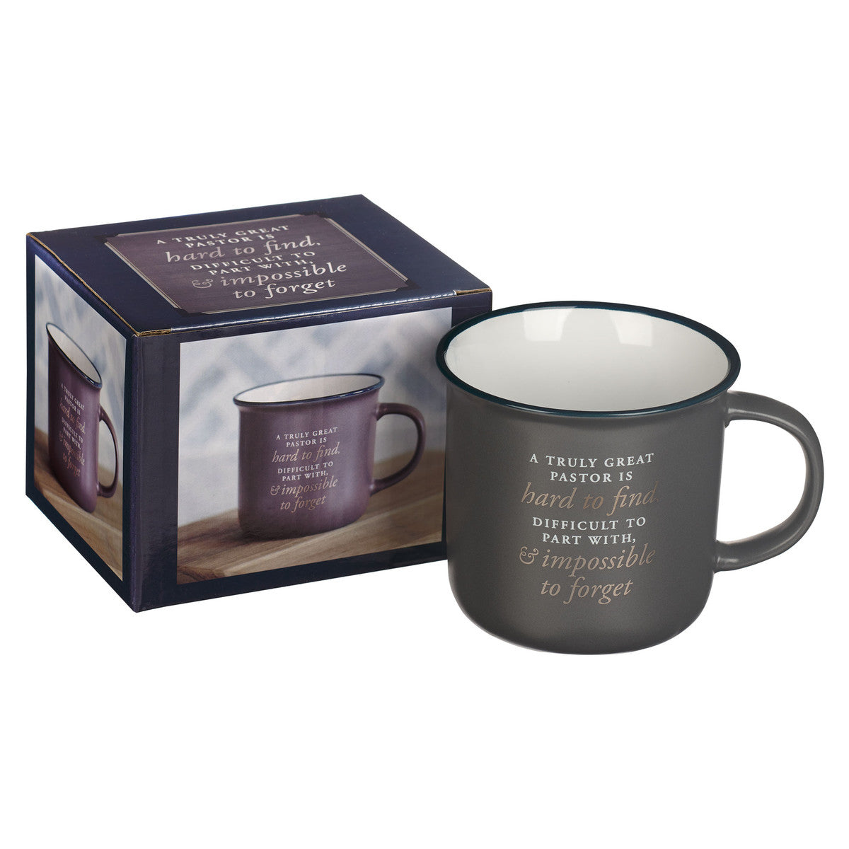 Ceramic Mug: Great Pastor, Grey, Foil Accents (384 Ml)