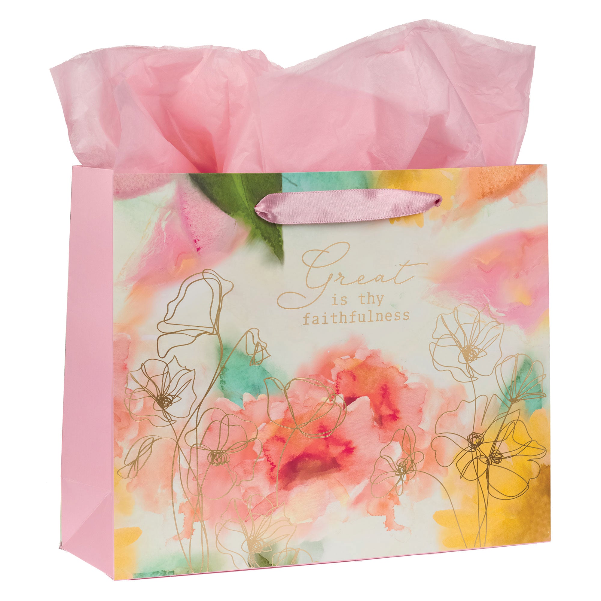Gift Bag Large Landscape: Great is Thy Faithfulness (Pastel Meadow Collection)