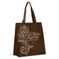 Reusable Tote Bag: Everything Through Christ Brown/Pink Handles (Phil 4:13)