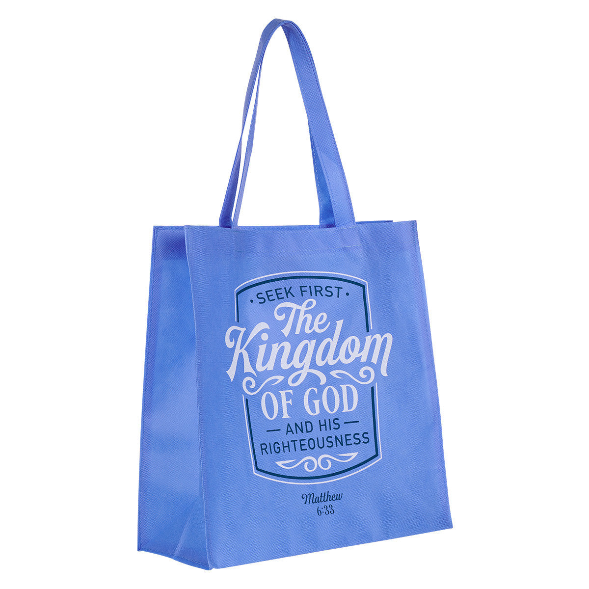 Reusable Tote Bag: Kingdom of God Blue (Matt. 6:33)