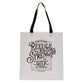 Reusable Tote Bag: Refuge & Strength, White/Black Handles