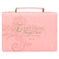 Bible Cover Medium: Everything Through Christ Pink (Phil 4:13)