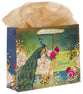Gift Bag Large Landscape: Blessed Blue Peacock (Jer 17:7) (Secret Garden Series)