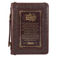 Bible Cover Medium: The Lord's Prayer, Brown/Gold Debossing