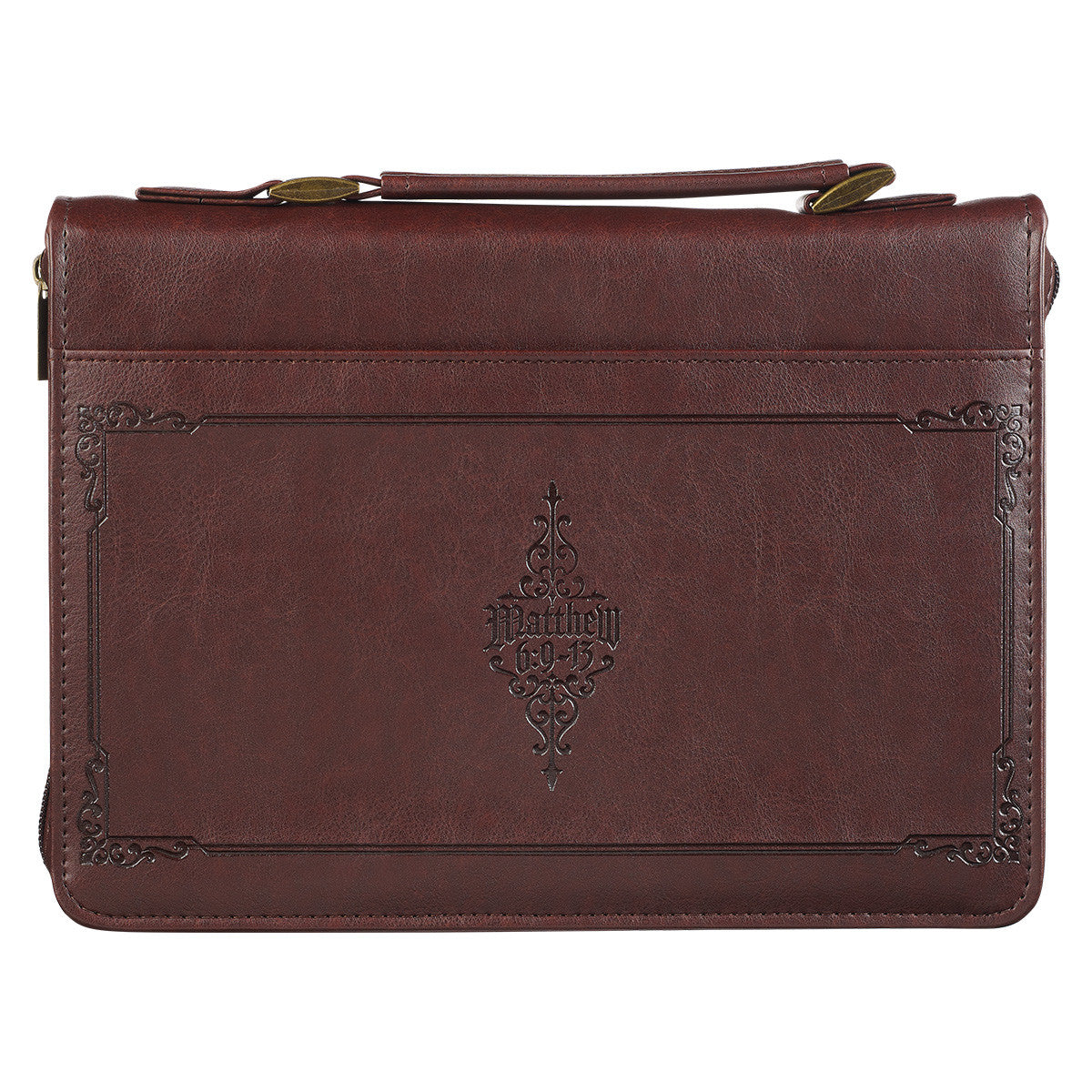 Bible Cover Medium: The Lord's Prayer, Brown/Gold Debossing