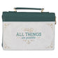 Bible Cover Large: With God All Things Are Possible (Jewel Tone Collection)